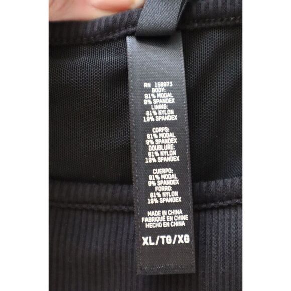 SKIMS OS-MDT-2695 Women's Sz XL Onyx Black Soft Lounge One-Piece Bodysuit - Picture 4 of 10